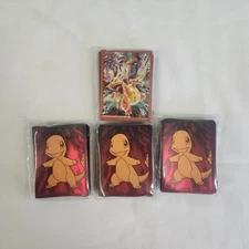 Lot Of 4 Pokémon Card Sleeves Charmander OBF & Charizard 260 Total Free Shipping