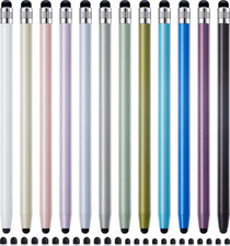 12Pcs Stylus Pen for Touchscreen, 2-In-1 High Precision  Sensitivity Stylus Pen