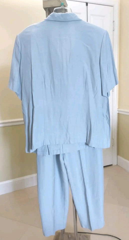 Lote De 2 Moda Traje Bug Para Mujer Top Talla:22/24 Pantalones Pierna Ancha Talla:18/20 Rayón  Foto 4 de 4