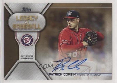 2019 Topps Update Legacy of Baseball Gold 31/50 Patrick Corbin #LBA-PC Auto 3l1