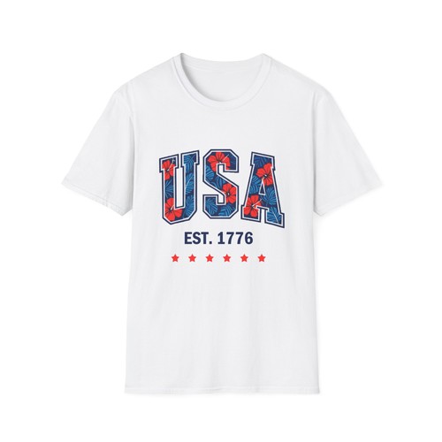 America 250 Birthday T-Shirt Tropical July 4th Declaration of Independence 1776 - Picture 2 of 8
