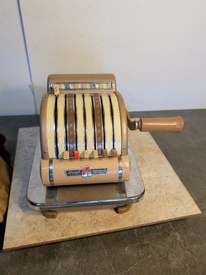 Vintage 1950s F&E Check Protector With Keys Hedman Company Cash Register Style