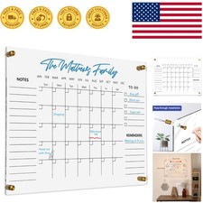 Versatile 17" x 13" Clear Acrylic Dry Erase Planner for Home, Office, and School