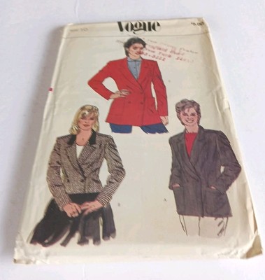 Uncut Vintage Vogue Pattern 7834 Jacket  Size 10 Uncut