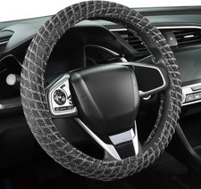 Breathable Steering Wheel Cover Suitable For Four Seasons, Anti-Slip -Black