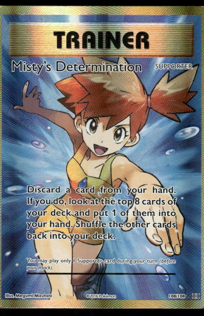 Pokemon Cards Misty's Determination 108/108 Evolutions Ultra Rare LP