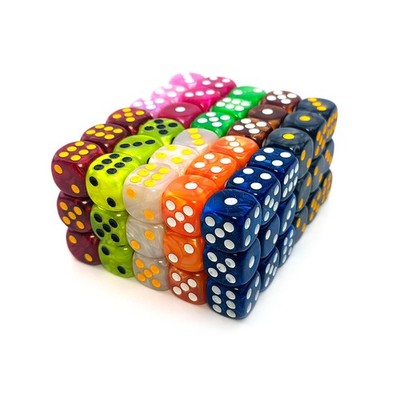 W6 Würfel marmoriert 10er Set 16mm D6 Dice marble