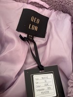QED London lilac and pink faux fur coat Size 14 ladies winter coat jacket NEW 