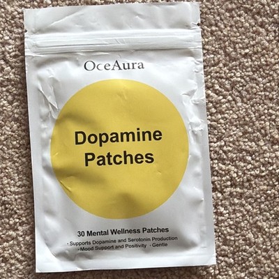 OceAura Dopamine Patches 30 Mood Support Gentle Peppermint Tocopherol