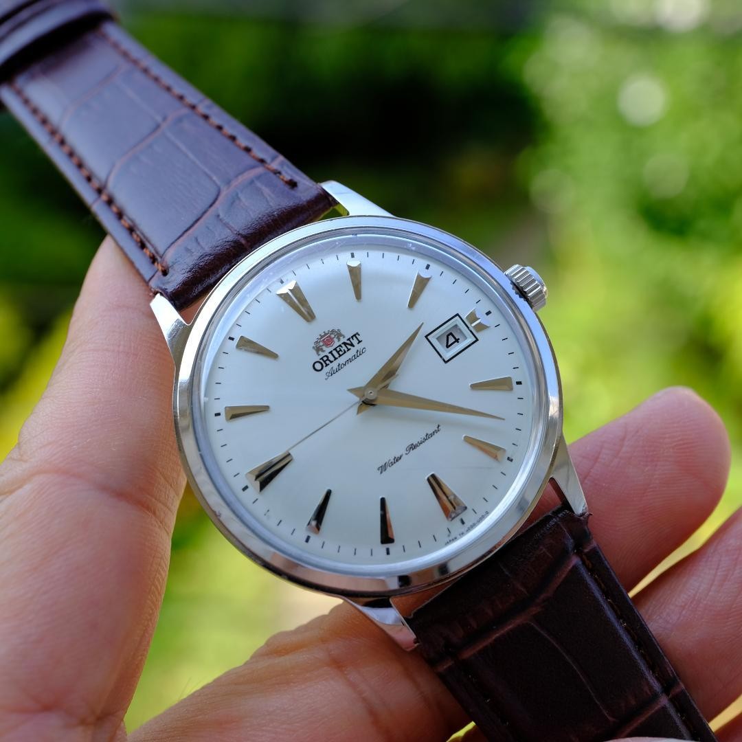 ORIENT Bambino SAC00005W0 Automatic Watch Ivory Dial Rose Gold Accents