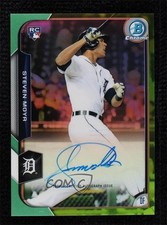 2015 Bowman Chrome Rookie Green Refractor 50/99 Steven Moya #BCAR-SM Auto 0b5