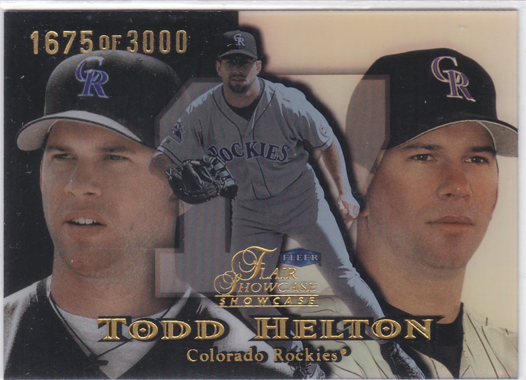 1999 Flair Showcase #81 Todd Helton Flair Showcase Row 1 #/3000 Rockies HOF