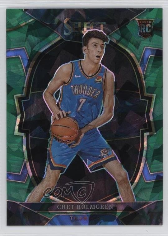 2022-23 Panini Select Concourse Green Ice Prizm Chet Holmgren #83 2qw