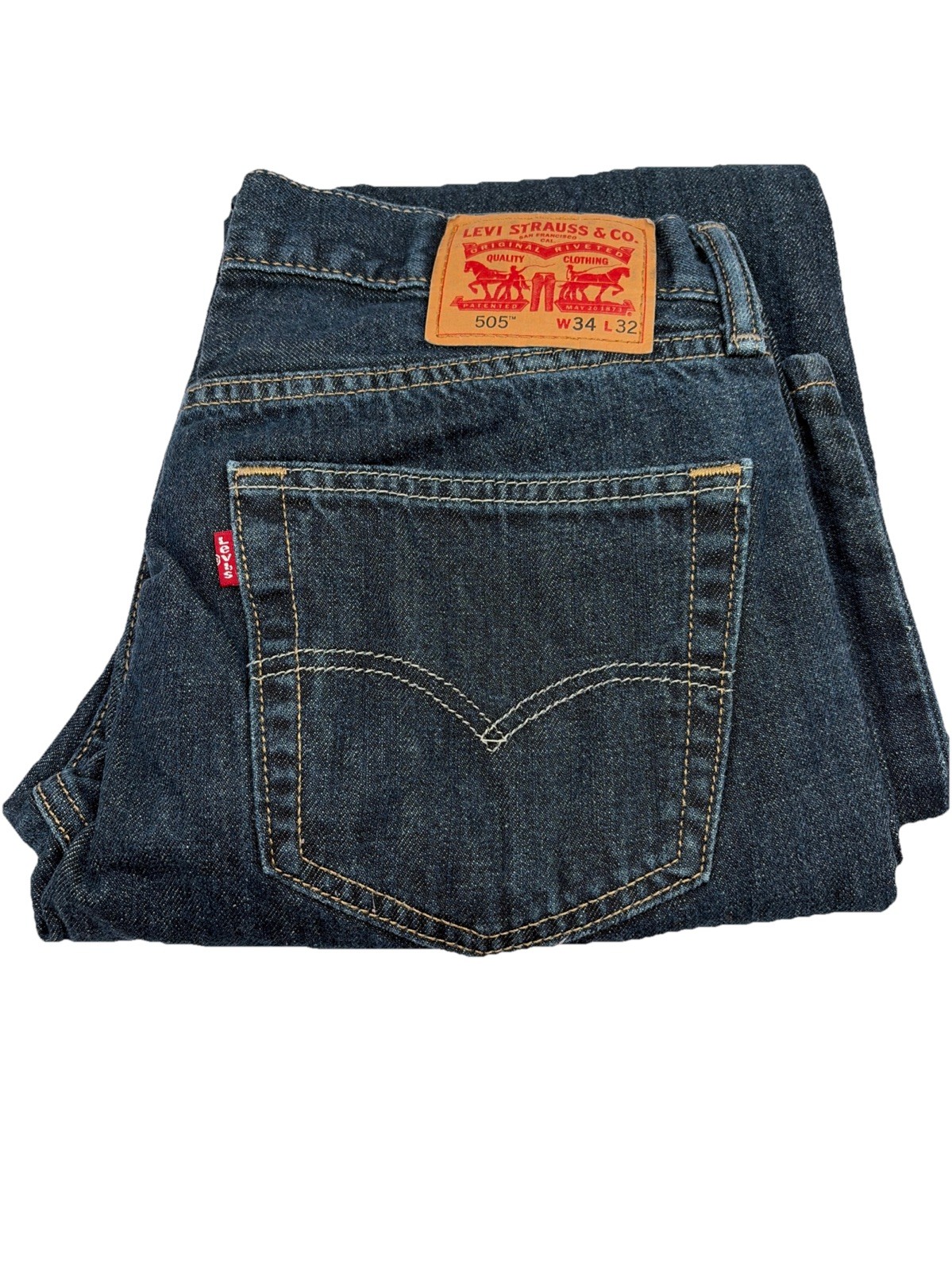 Levi's 505 34x32 NWOT Men’s Jeans Straight Leg Dark Wash Denim