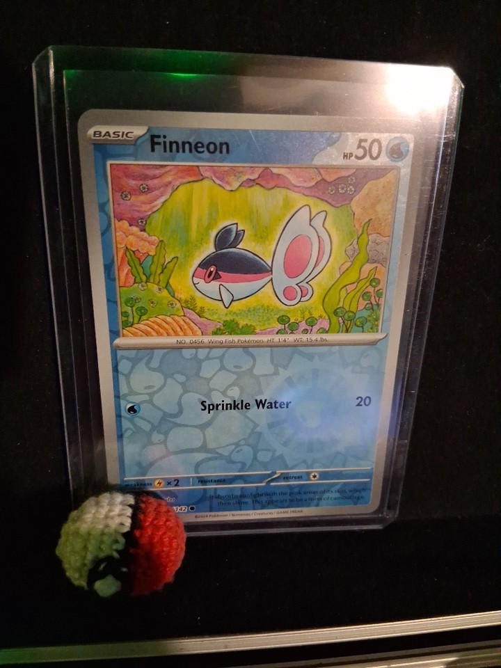 Finneon 035 2024 Pokemon Stellar Crown Reverse Holo Card NM+