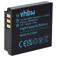 Batteria per Panasonic Lumix DMC-FX10 DMC-FX100 DMC-FX07 DMC-FX01 750mAh 3,6V