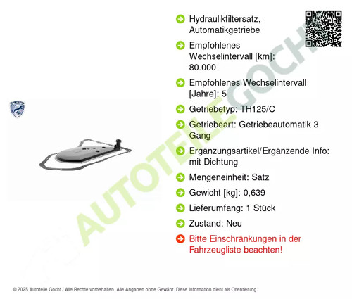 Hydraulik Filter Satz Automatik Getriebe für Opel Kadett E Vaico V40-0147 81-94 - Foto 13 di 13
