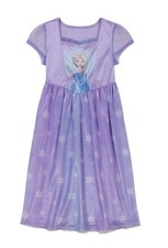 NEW Girl's Disney Frozen Elsa Fantasy Gown Purple Size 6