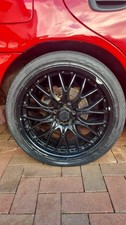 4x18 INCH GLOSS BLACK BBS ALLOYS WITH TYRES