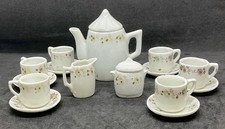 Antique Doll Children  s Tea Set Porcelain Stoneware Miniature 17 Piece Germany