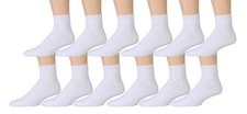 6 / 12 Pairs Big Mens EXTENDED Size 12-15 Soft Cotton Blend Ankle Socks USA Made