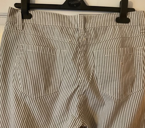 Gerks My Pants Grey & White Stripe Trousers Size 16 - Picture 3 of 5