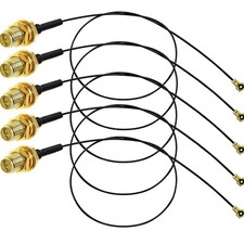 IPX Verl&auml;ngerungskabel 5 St&uuml;ck 30cm Koaxial U.FL auf RP-SMA mit Geflecht