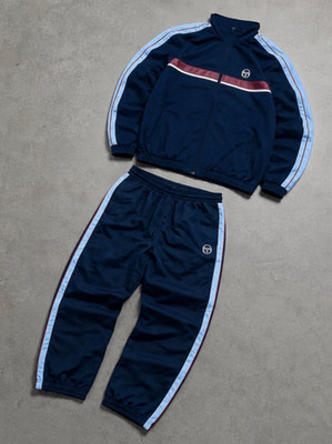 Vintage Sergio Taccini Tracksuit Navy Baggy Fit Y2K Retro Style Streetwear M