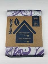 Norwex Window Cloth - Amethyst Lace/Graphite (Purple/Gray) Reusable Antibac