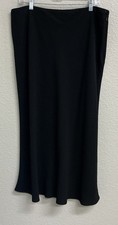 Lafayette 148 New York Black Straight Midi Skirt Women  s Size 14 Flare