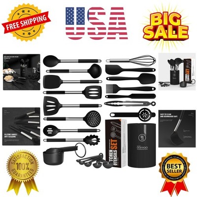 Versatile 18-Piece Silicone Utensil Set - Nonstick Safe and Dishwasher Friendly