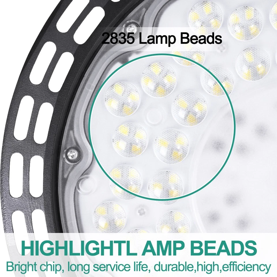10x 500W UFO LED Hallenbeleuchtung Industrielampe High bay Hallenstrahler Lampe - Bild 2 von 4