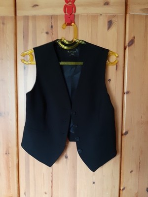 Massimo Dutti, Anzugweste, Größe: S, Schwarz, Damen einreihige Knopfleiste