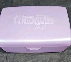Cottonelle Fresh /Scott Refillable Tub Hard Shell Container Purple