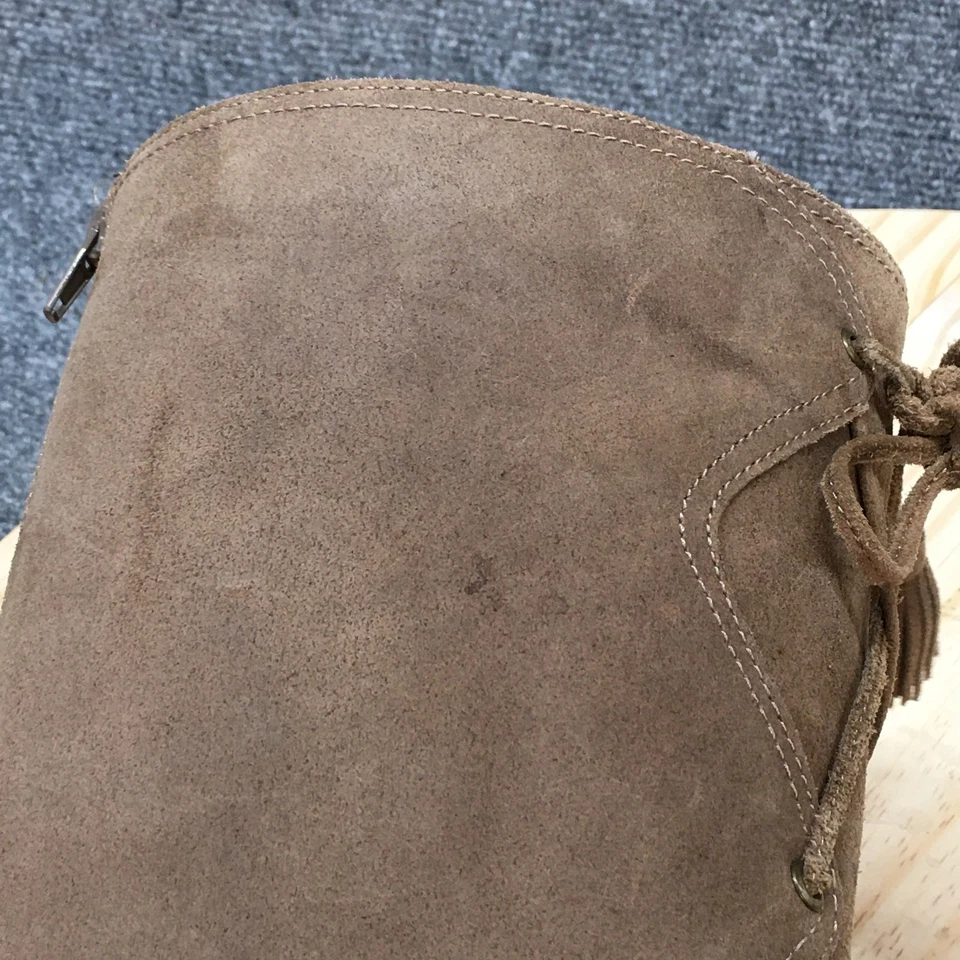 Plenty by Tracy Reese 靴子女式 7 高骑行及膝棕色锥形高跟鞋 — 第 3/4 张图片