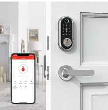 NEW - Smart Fingerprint Door Lock Set, Hornbill Keypad Deadbolt Lock with Handle