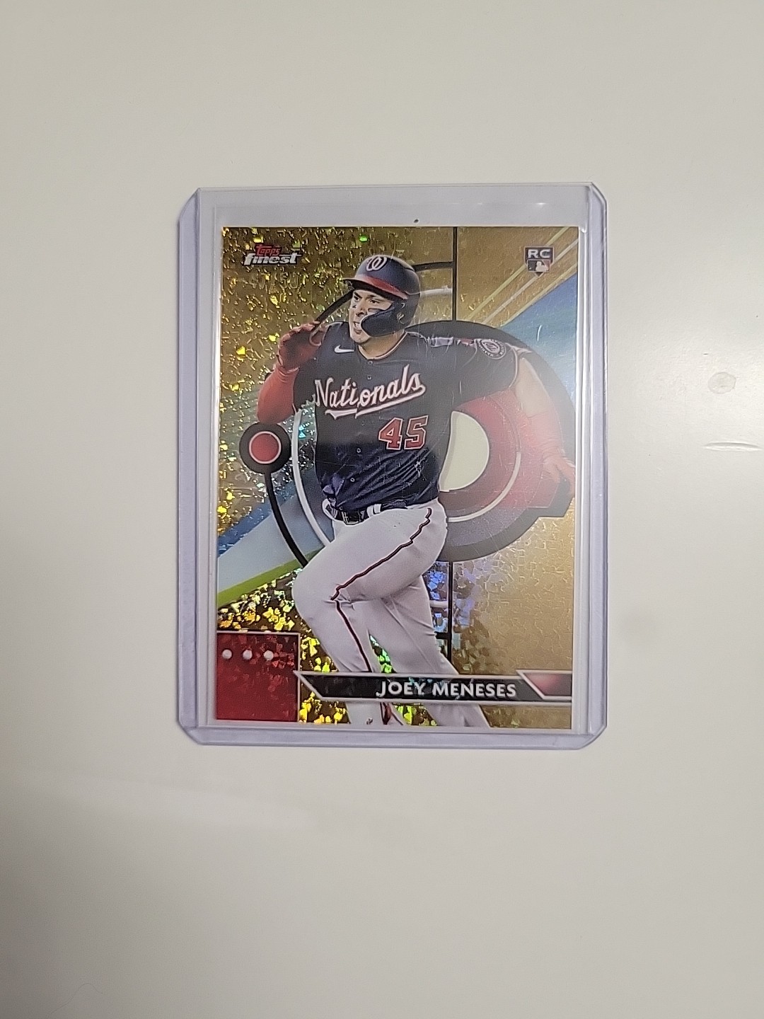 2023 Topps Finest Joey Meneses RC #68 Gold Refractor /50