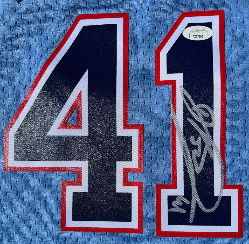 DIRK NOWITZKI SIGNED DALLAS MAVERICKS MITCHELL & NESS 1998-99 JERSEY JSA - Image 3 of 4