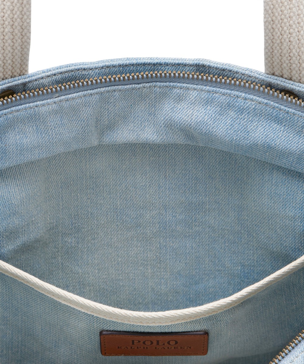 ■POLO RALPH LAUREN■ W Leather Miniature Crossbody Tote Blu Genuine Polo Ralph Lauren Leather Miniature Crossbody Tote