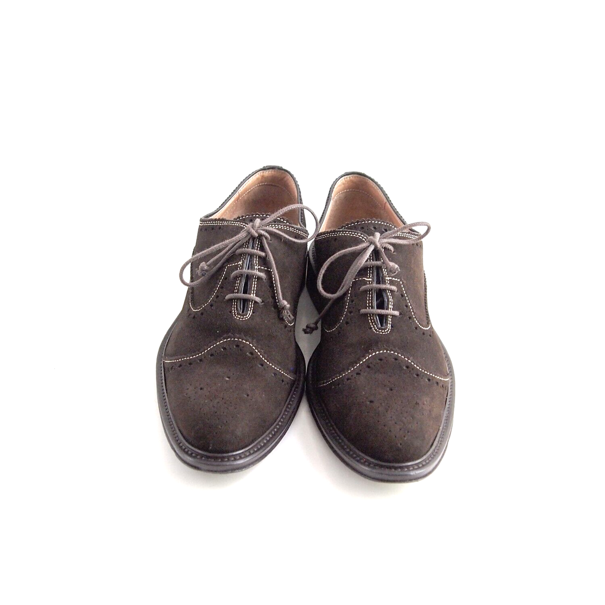 BRONX Brown Suede Oxford Wingtip Shoes • Men’s EU Sz 44 Wingtip Brogue Oxford- Tan Black Suede | Lethato main image 3