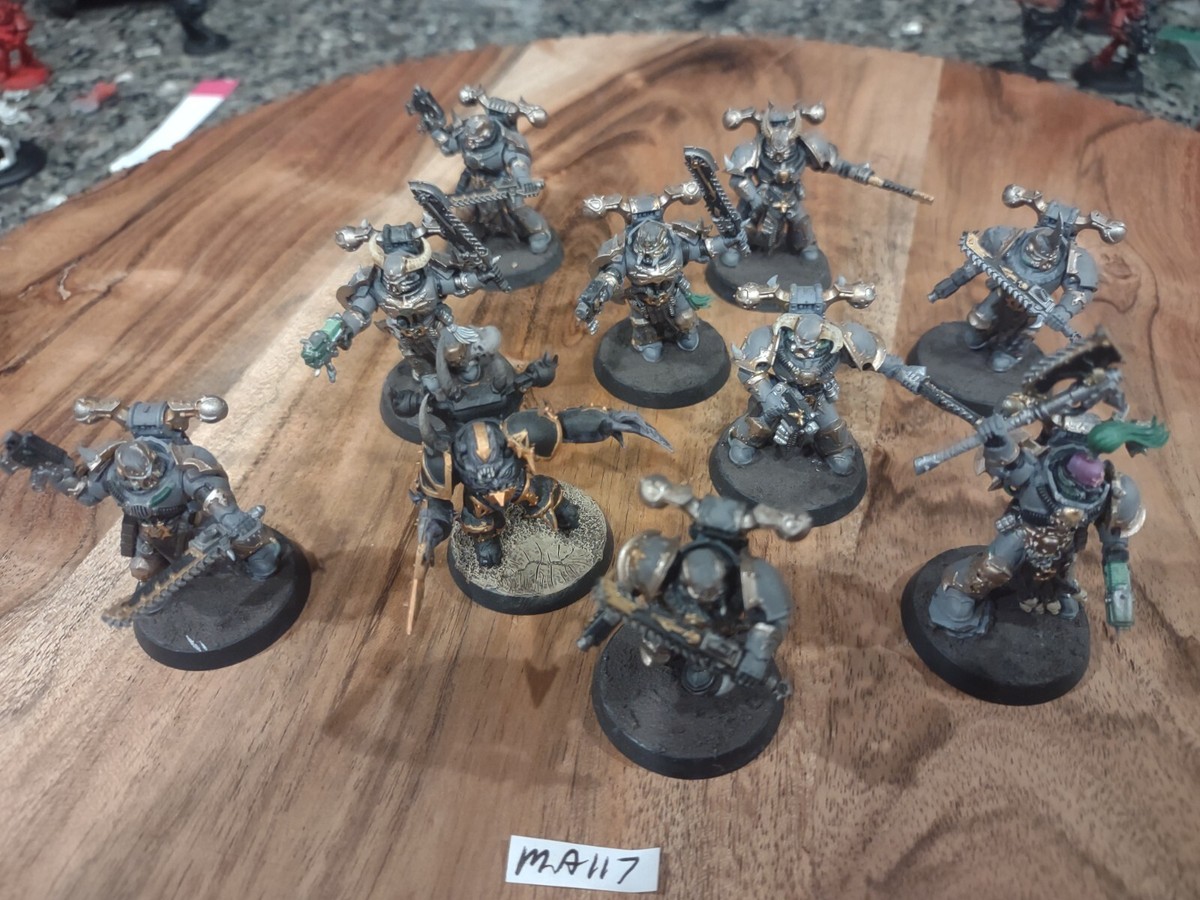 Warhammer 40k 40,000 Chaos Space Marines x10 Painted MA117 | eBay
