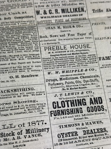 1878 Vermont UNION Newspaper - Lyndon, VT ~ ADS !!! Dry Goods, Grocers, Medicine - Picture 19 of 23