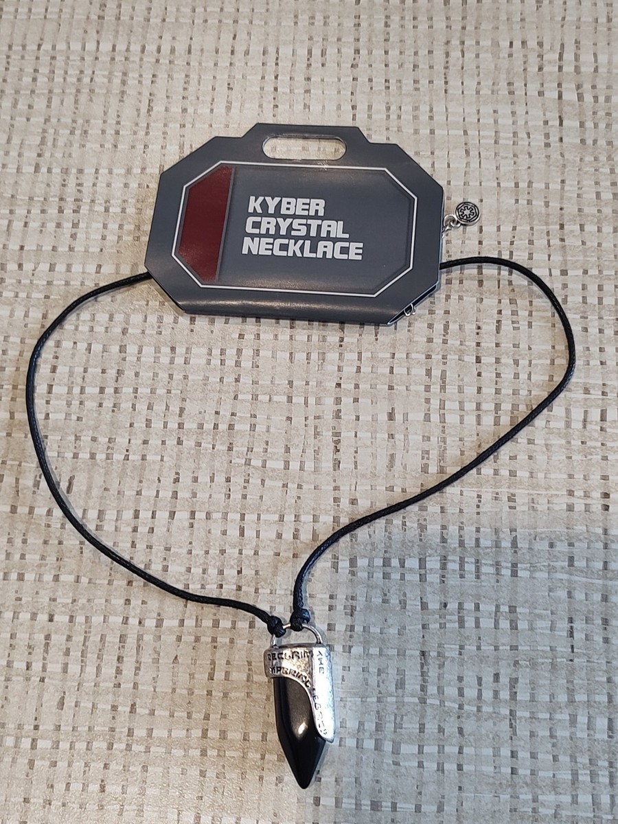 Disney World Star Wars Galaxy's Edge Black Kyber Crystal Necklace
