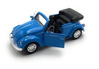 Modellauto Vw KäFer Cabrio 1:34-39 Blau Miniatur Fahrzeug