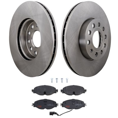 TRW KIT-TRW101221-4053 2-Wheel Set Brake Disc and Pad Kits Front for VW Golf A3