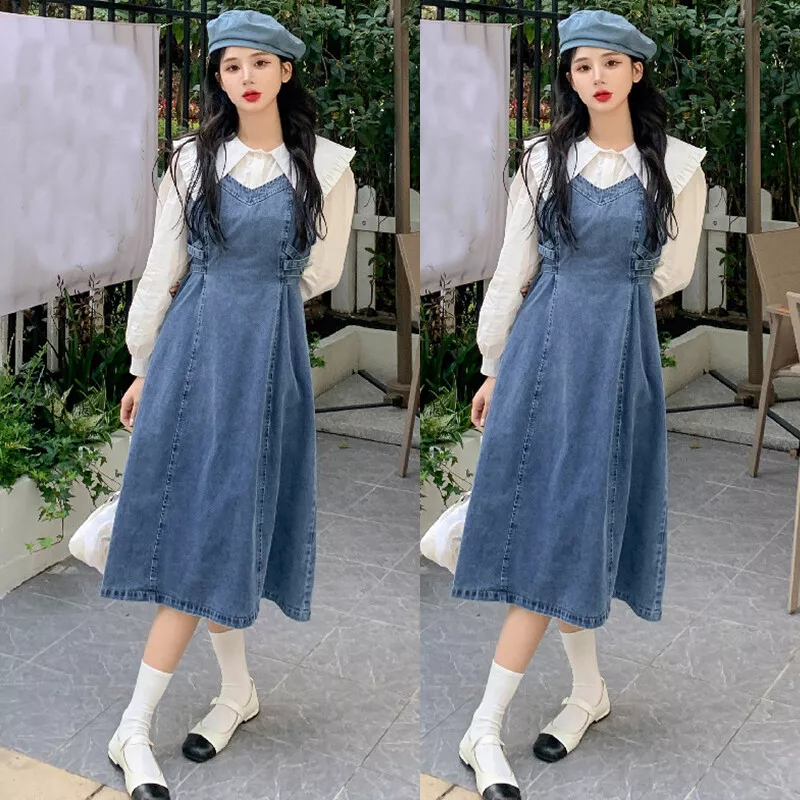 Jeans frock on sale for girls