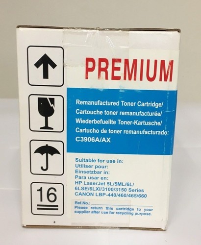 Premium wiederaufbereiteter Toner C3906A/AX für Canon LBP - 440 460 465 660 - Bild 2 von 2