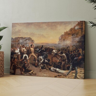 The Fall of the Alamo Texas USA America History Canvas Wall Art Print