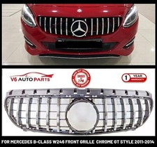 For Mercedes B-Class W246 B200 B220 B160d Front Bumper Chrome GT Grille 2015-18