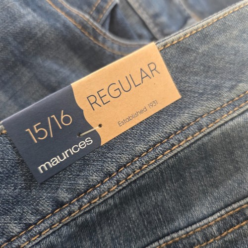 Maurices Ellie Jeans Women's 15 / 16 Reg Blue Medium Wash Straight Fit NWT - Picture 8 of 18